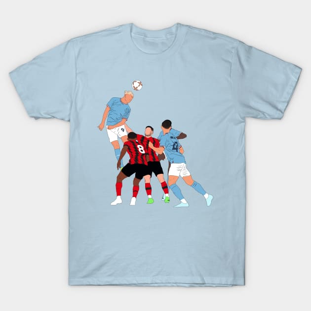 Erling Haaland Header City T-Shirt by Hevding